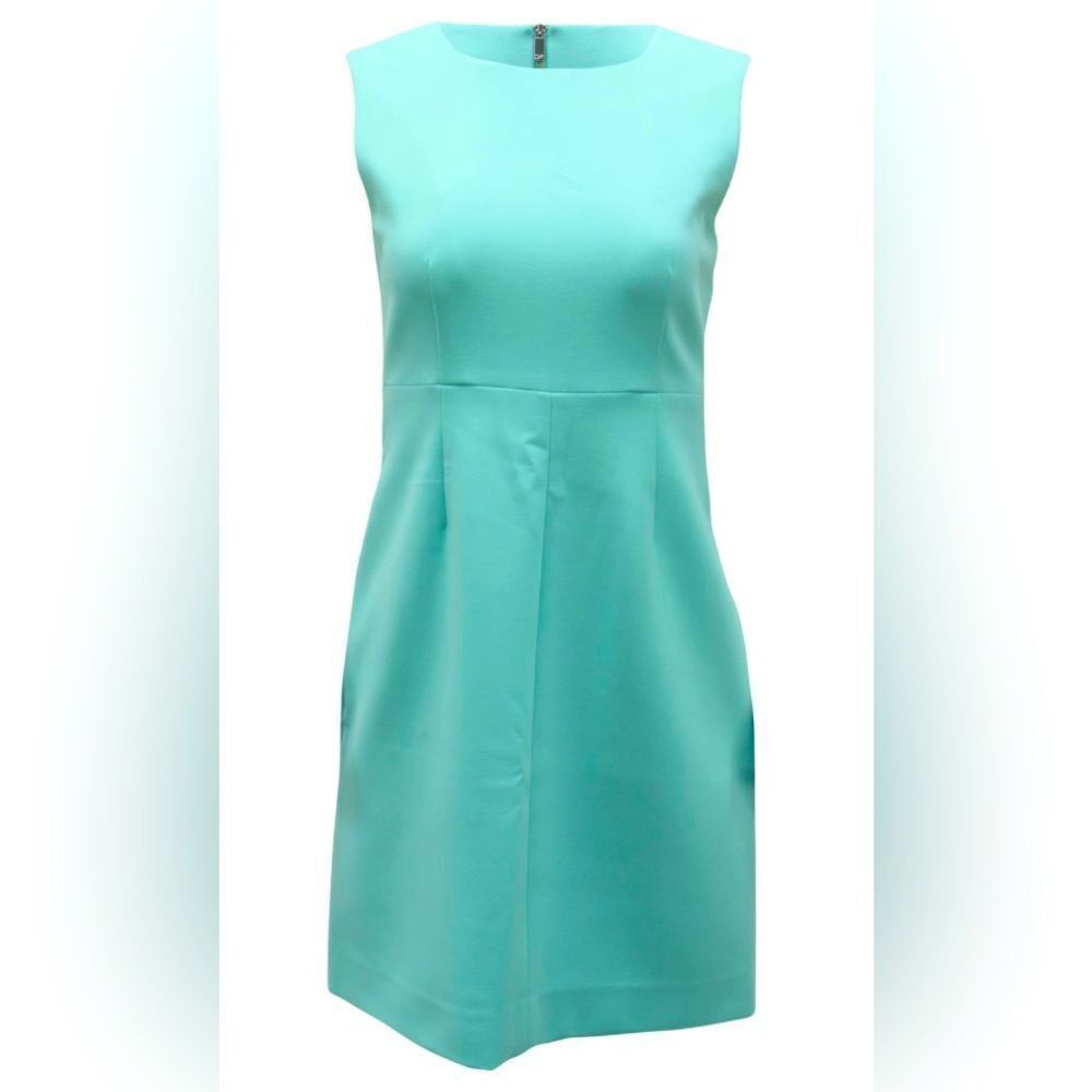 Diane Von Furstenberg Carpreena Sheathe in Turquoise Rayon SZ 4